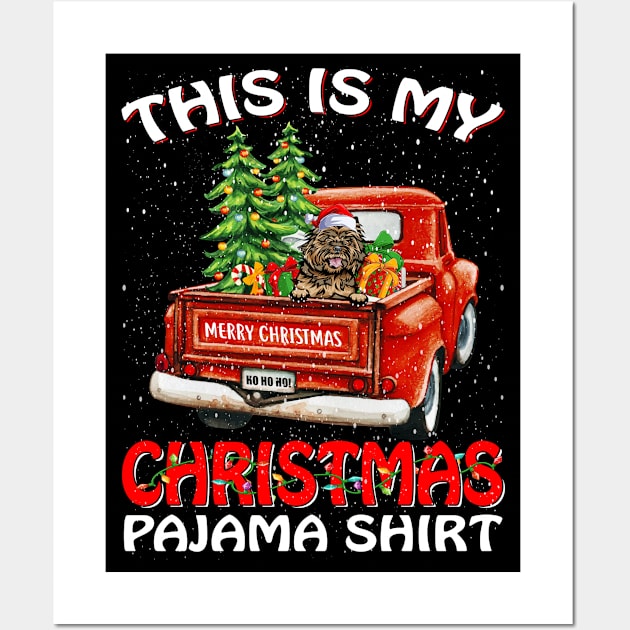 This Is My Christmas Pajama Shirt Cairn Terrier Truck Tree Wall Art by intelus